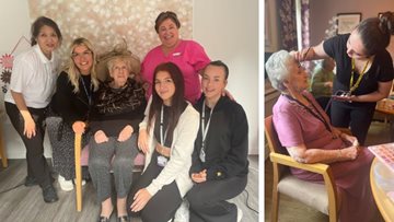 Care Home residents enjoy pampering session from Bury College students